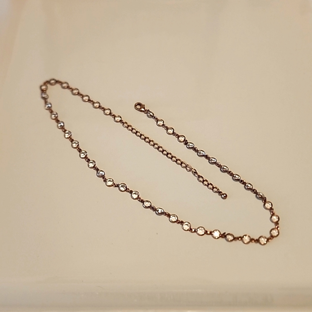 Touchstone Crystal Mini Chanelle Necklace Blush